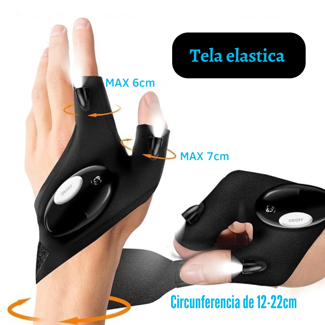 Mănuși cu Lanternă LED – Iluminare Hands-Free pentru Pescuit, Camping și Reparații | Gadget Unic pentru Bărbați