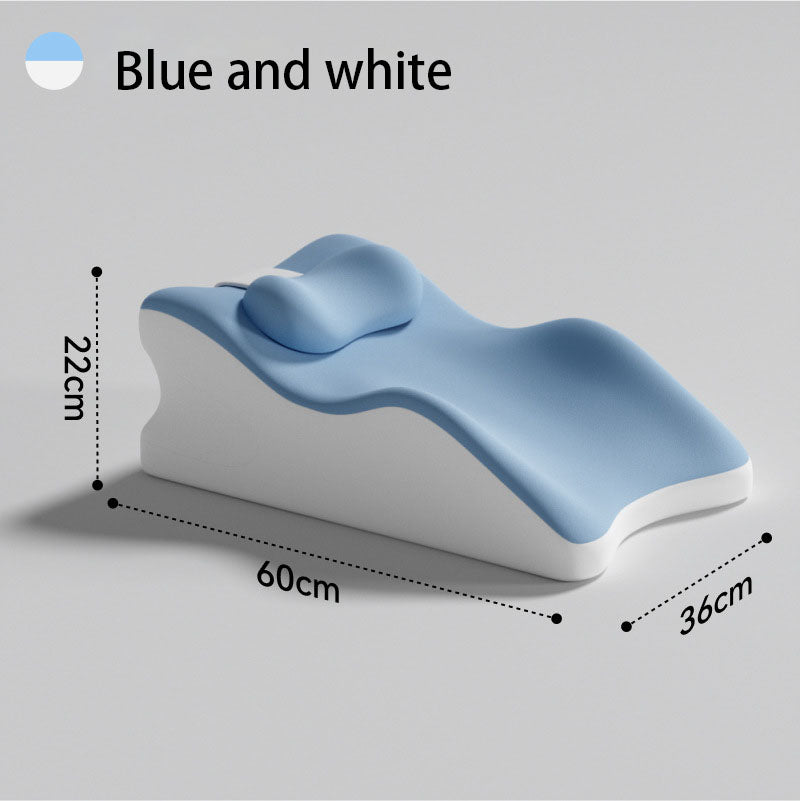 Bed pillow for prone sleeping, headboard backrest for lying down, memory foam support pillow, maternity leg elevation pillow, venous leg elevation for varicose veins.