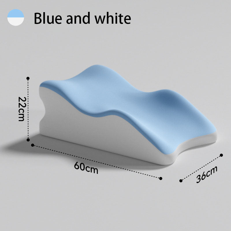 Bed pillow for prone sleeping, headboard backrest for lying down, memory foam support pillow, maternity leg elevation pillow, venous leg elevation for varicose veins.