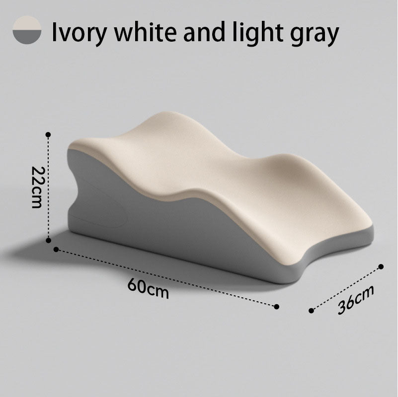 Bed pillow for prone sleeping, headboard backrest for lying down, memory foam support pillow, maternity leg elevation pillow, venous leg elevation for varicose veins.
